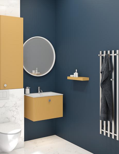 Dansani Luna Kvika h&aring;ndkl&aelig;det&oslash;rrer m/timer - 33x120 cm - Rustfri st&aring;l