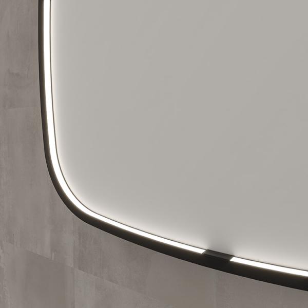 Sanibell Ink SP31 spejl m/lys, varme og sensor 100 x 100 cm - Gunmetal Sanibell Ink SP31 spejl m/lys, varme og sensor 100 x 100 cm - Gunmetal