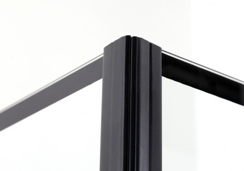 Nortiq Kalmar bruseafskærmning - 90x90 - Mat sort Nortiq Kalmar bruseafskærmning - 90x90 - Mat sort