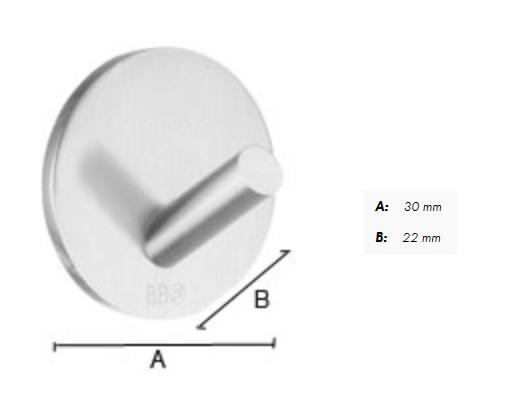 Beslagsboden rund selvkl&aelig;bende h&aring;ndkl&aelig;dekrog &Oslash;30 - Rustfrit st&aring;l