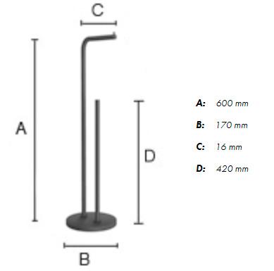 Beslagsboden tilbehørspakke til toilet t/gulv - Sort Beslagsboden tilbehørspakke til toilet t/gulv - Sort