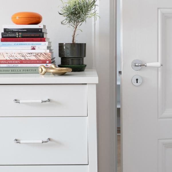 Beslagsboden m&oslash;belgreb BK6351X - Krom/hvid