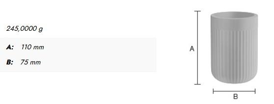 Beslagsboden Wave s&aelig;t m/s&aelig;bedispenser og krus - Mat hvid