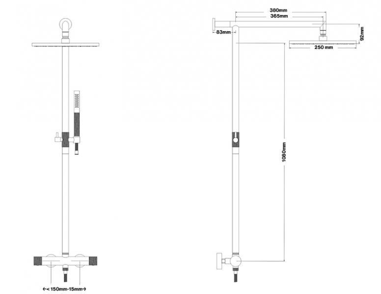 Cassøe komplet pakke til badeværelse - Børstet kobber Cassøe komplet pakke til badeværelse - Børstet kobber