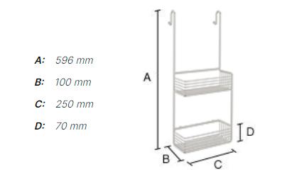 Smedbo Sideline dobbelt brusekurv - H&aelig;ngende - Krom