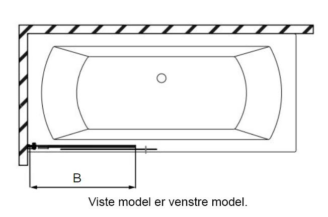 Strømberg Faro 72 badekarvæg m/skydedør - Klar glas/kobber Strømberg Faro 72 badekarvæg m/skydedør - Klar glas/kobber