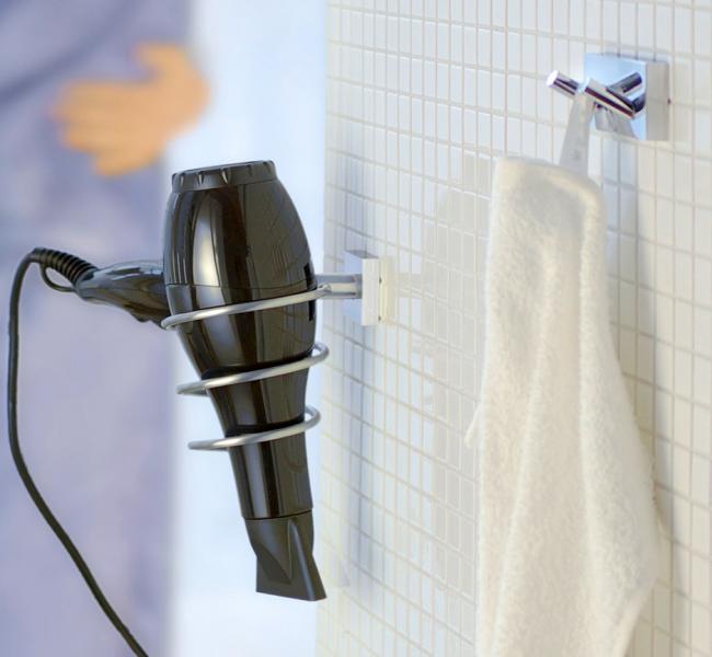 Smedbo House holder til f&oslash;nt&oslash;rrer og glattejern - Spiral - Krom