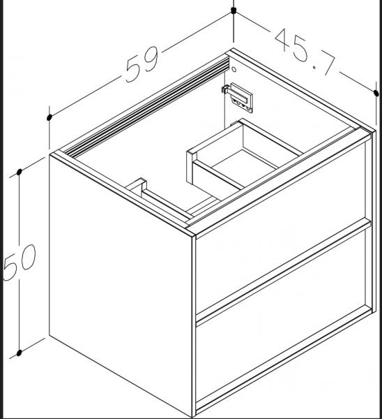 Strømberg Skara 60 badeværelsesskab - Mørk eg Strømberg Skara 60 badeværelsesskab - Mørk eg