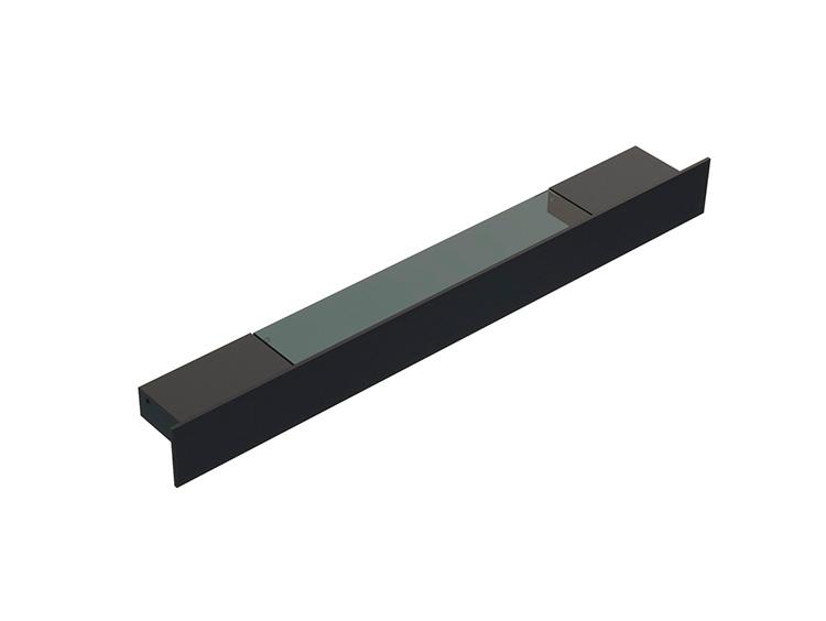 Dansani Illumi hylde 80 cm m/elstik, USB stik, tr&aring;dl&oslash;s lysstyring - Mat sort