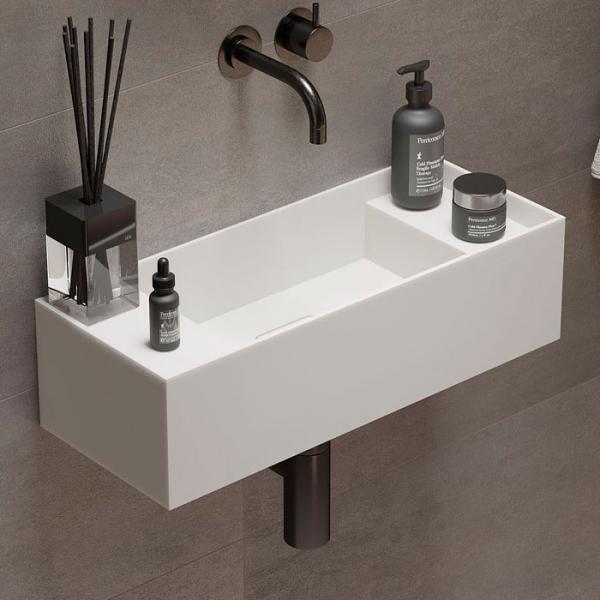 Ideavit Solidbliss 55 håndvask t/væg - Uden overløb - Uden hanehul Ideavit Solidbliss 55 håndvask t/væg - Uden overløb - Uden hanehul