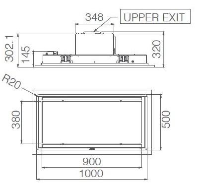 Eico Illusion H30 BL MAT/A/100 indbygget emh&aelig;tte t/ loft el. niche - Sort
