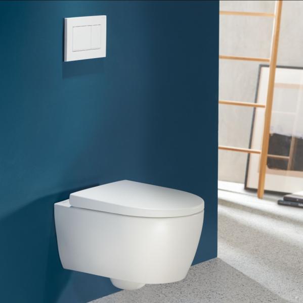 Geberit iCon v&aelig;gh&aelig;ngt toilet m/TurboFlush, toilets&aelig;de og Keratect