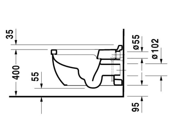 Duravit Starck 3 h&aelig;ngesk&aring;l m/wondergliss til sensowash