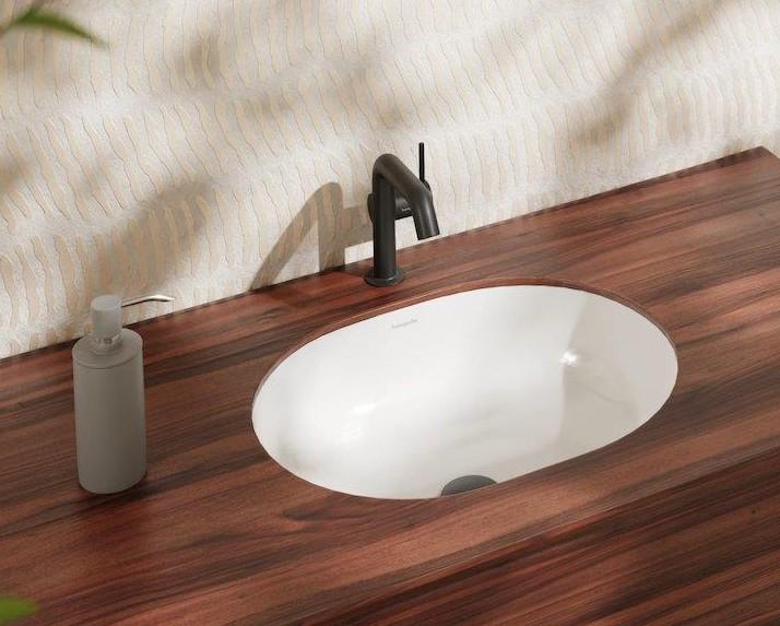 hansgrohe Xuniva U 45 håndvask t/underlimning - Med overløb - Uden hanehul hansgrohe Xuniva U 45 håndvask t/underlimning - Med overløb - Uden hanehul