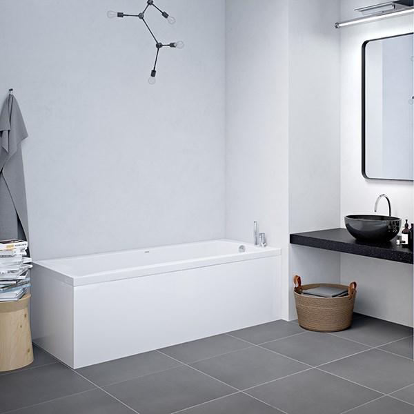 Str&oslash;mberg Delta badekar t/indbygning - 150 x 70 - 1 rygl&aelig;n