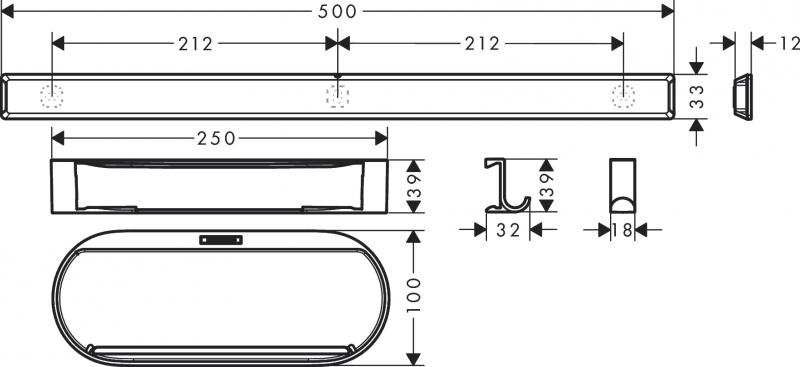 Hansgrohe WallStoris sæt til bruser - Mat hvid Hansgrohe WallStoris sæt til bruser - Mat hvid