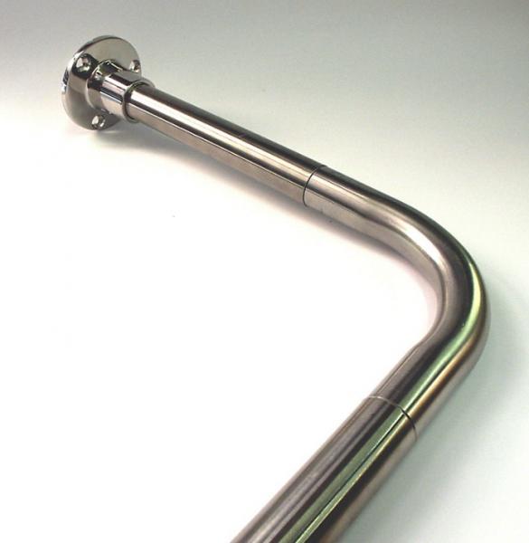 Van Der P Forh&aelig;ngstang 100x100cm m/2 v&aelig;gflanger - Rustfri st&aring;l