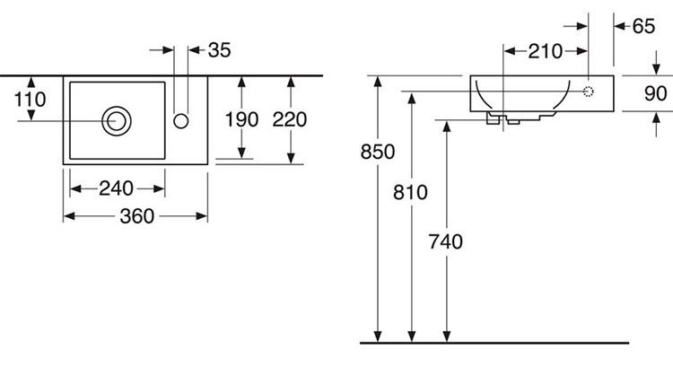 Gustavsberg Artic Small 33 møbelsæt - vask til venstre - Askegrå/hvid Gustavsberg Artic Small 33 møbelsæt - vask til venstre - Askegrå/hvid