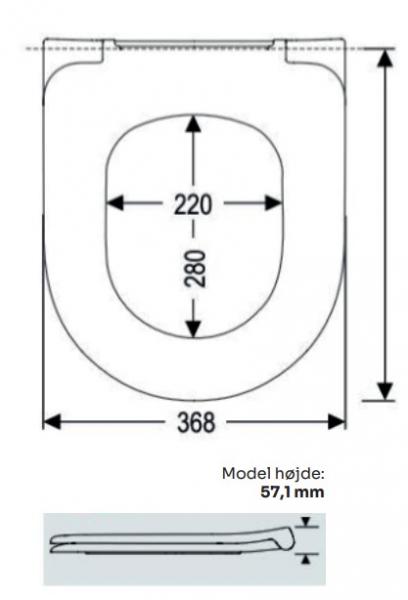 Lavabo Glomp rimless gulvst&aring;ende toilet m/soft close s&aelig;de - Hvid