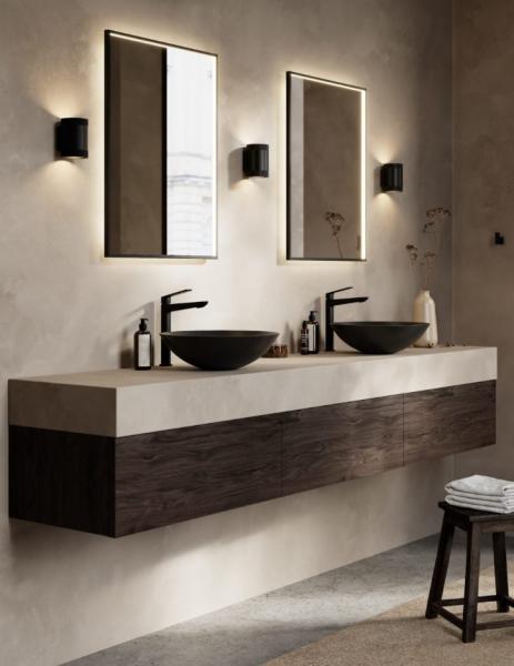 Cass&oslash;e Aura v&aelig;glampe m/crystal cut - Mat sort