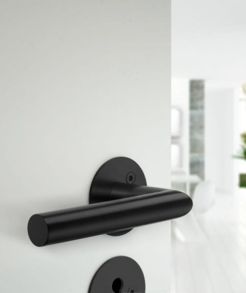 Beslagsboden indend&oslash;rs d&oslash;rgreb inkl n&oslash;gleskilt - Mat sort