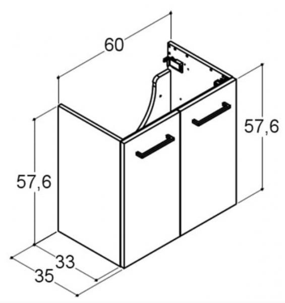 Dansani Mido 60 kompakt møbelpakke m/Amber vask - Mat grå Dansani Mido 60 kompakt møbelpakke m/Amber vask - Mat grå