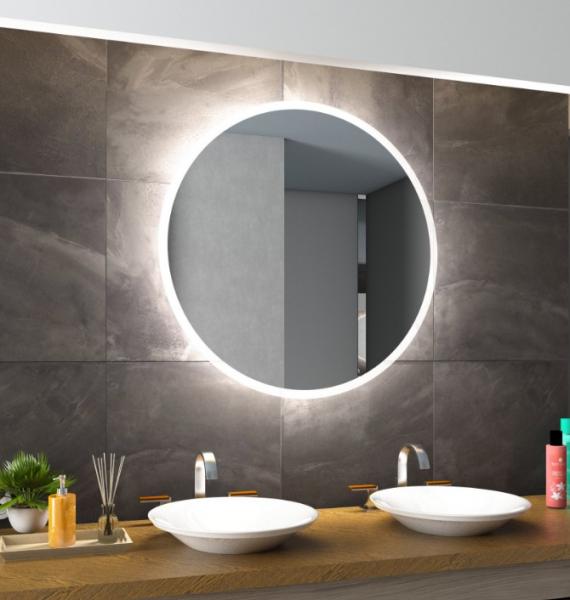 Sandra rundt spejl m/integreret LED lys og backlight - &Oslash;80 cm