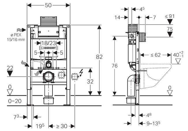 Grohe Euro kompakt Rimless toiletpakke inkl. s&aelig;de m/soft-close, lav cisterne og krom betjening