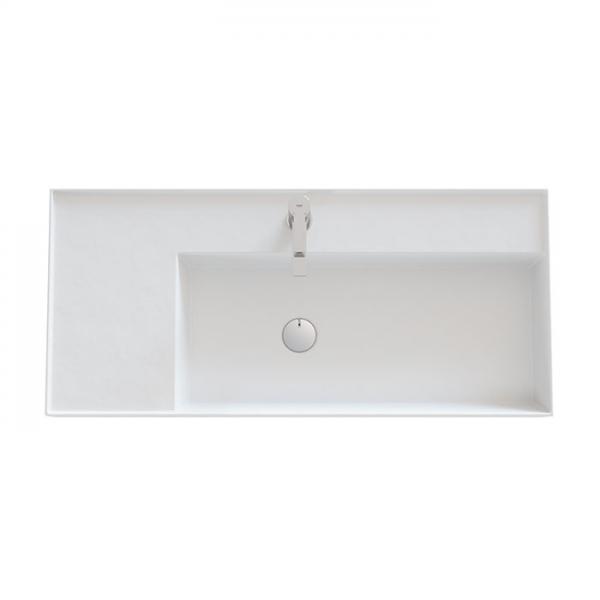 Dansani Luna Azym 101 asymmetrisk h&aring;ndvask t/m&oslash;bel - H&oslash;jre - 1 hanehul