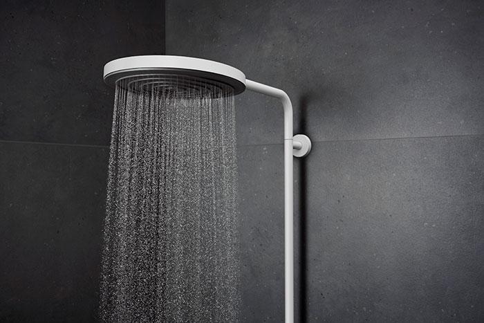 hansgrohe Pulsify S Puro 260 Showerpipe 1jet m/EcoSmart, EcoStat Fine og 3jet h&aring;ndbruser - Mat hvid