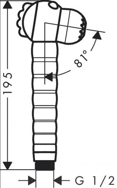 Hansgrohe Jocolino h&aring;ndbruser 2jet - Krokodille