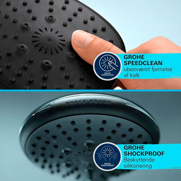 Grohe Vitalio Start 110 h&aring;ndbruser 2 sprays inkl. bruseslange