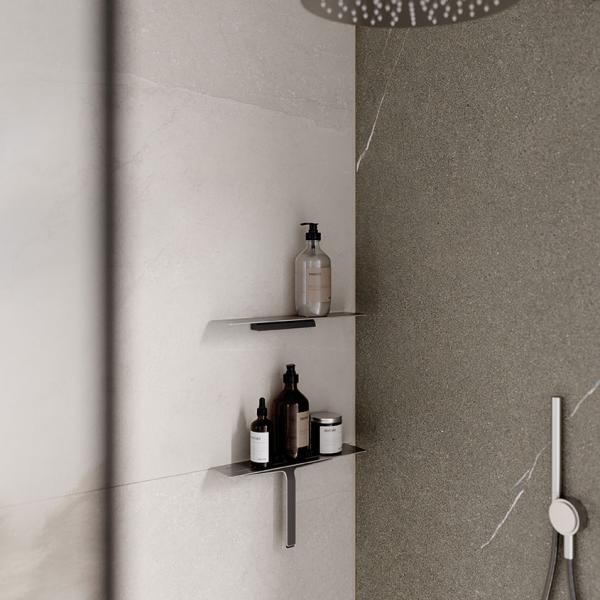 Unidrain Reframe sæbehylde - Børstet stål Unidrain Reframe sæbehylde - Børstet stål