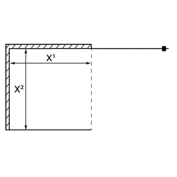 Strømberg Lucca 135 fast væg m/dør - Skræddersyet Strømberg Lucca 135 fast væg m/dør - Skræddersyet