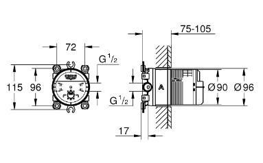 Grohe SmartControl komplet brusesystem med SmartActive brus til indbygning/loft - B&oslash;rstet Warm Sunset