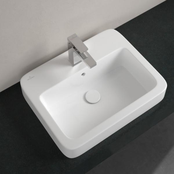 V&B Architectura 55 håndvask t/nedfældning - 1/3 hanehuller V&B Architectura 55 håndvask t/nedfældning - 1/3 hanehuller