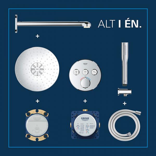 Grohe Precision SmartControl 310 komplet brusesystem til indbygning