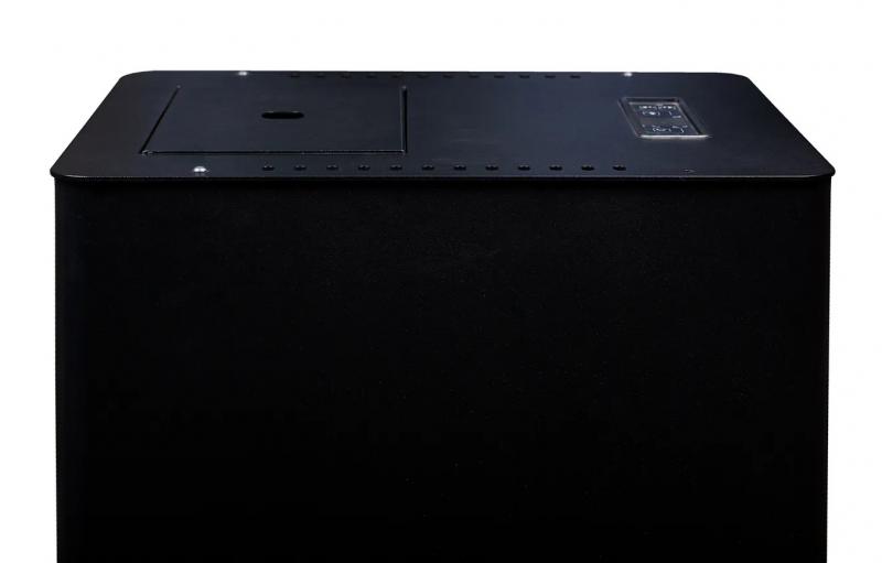 Langå Karen Træpilleovn 40 kg pilletank - Sort Langå Karen Træpilleovn 40 kg pilletank - Sort