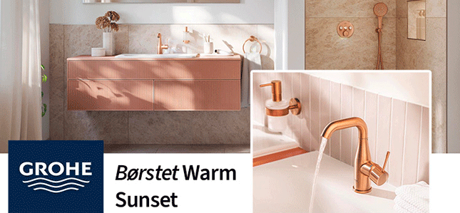 Grohe b&oslash;rstet warm sunset